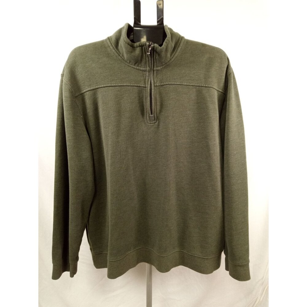 Arrow Men's Saranac Dark Olive Green Fleece 0.25 Zip Pullover Size XXL